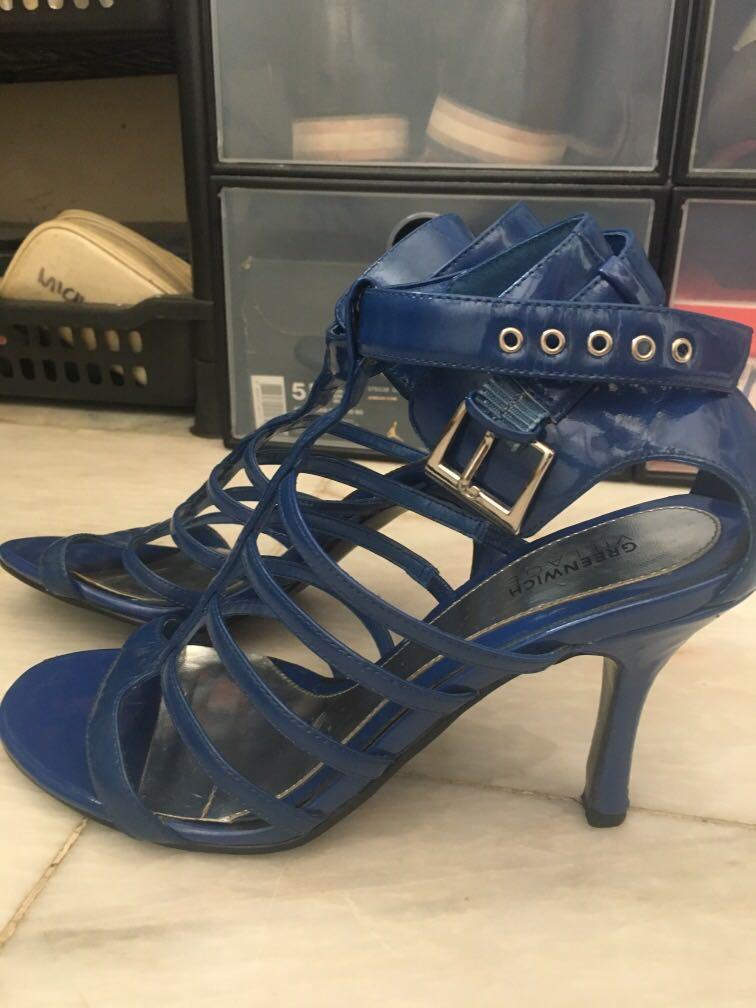 blue gladiator heels