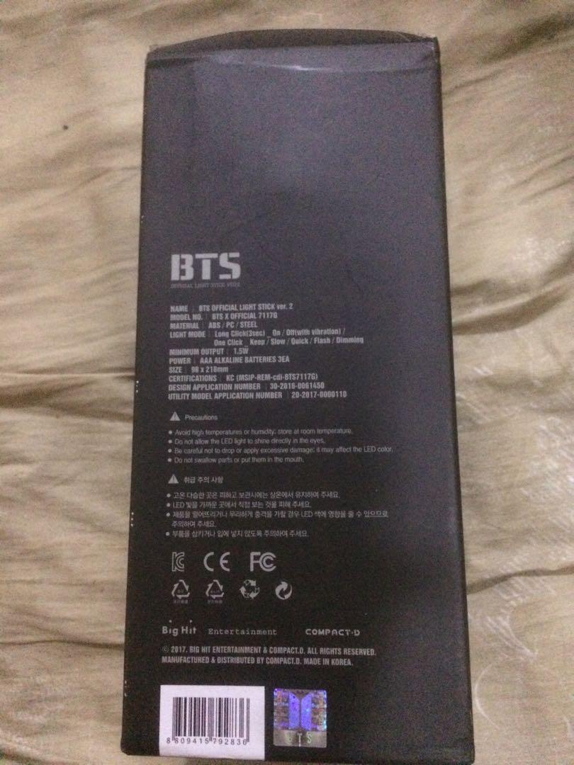 Bts Official Lightstick Army Bomb Ver 2 K Wave Di Carousell
