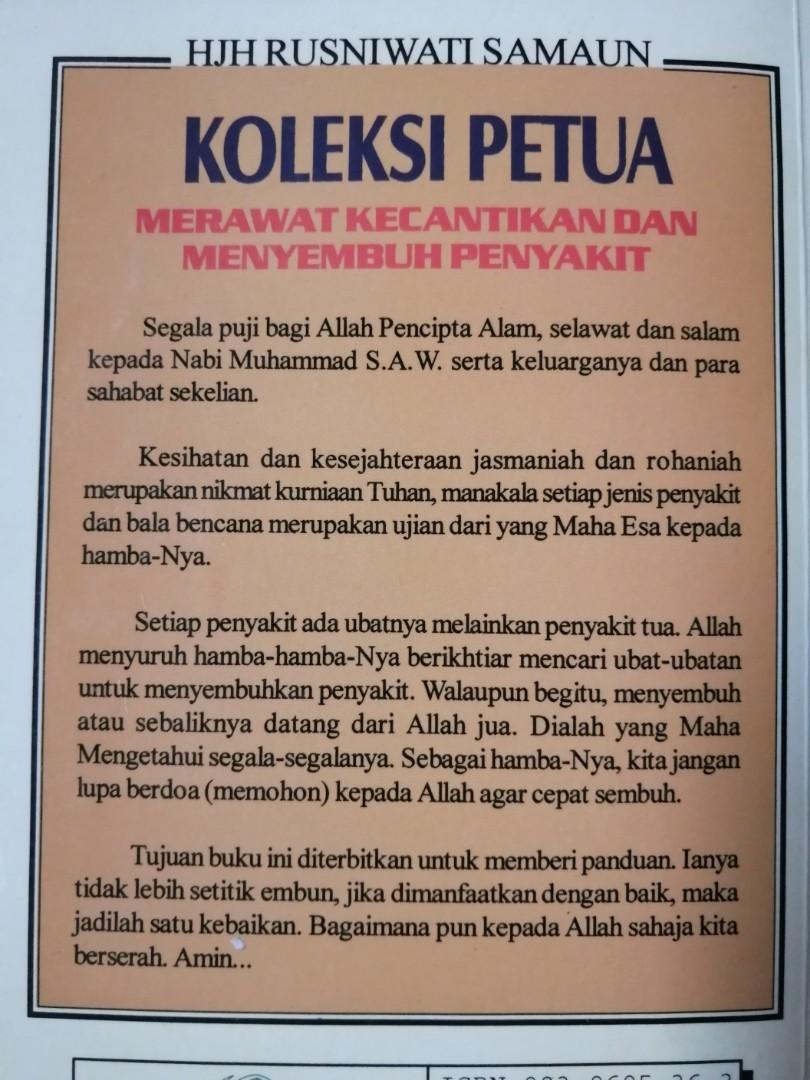 Buku Koleksi Petua Merawat Kecantikkan Dan Menyembuhkan Penyakit Hobbies Toys Books Magazines Fiction Non Fiction On Carousell