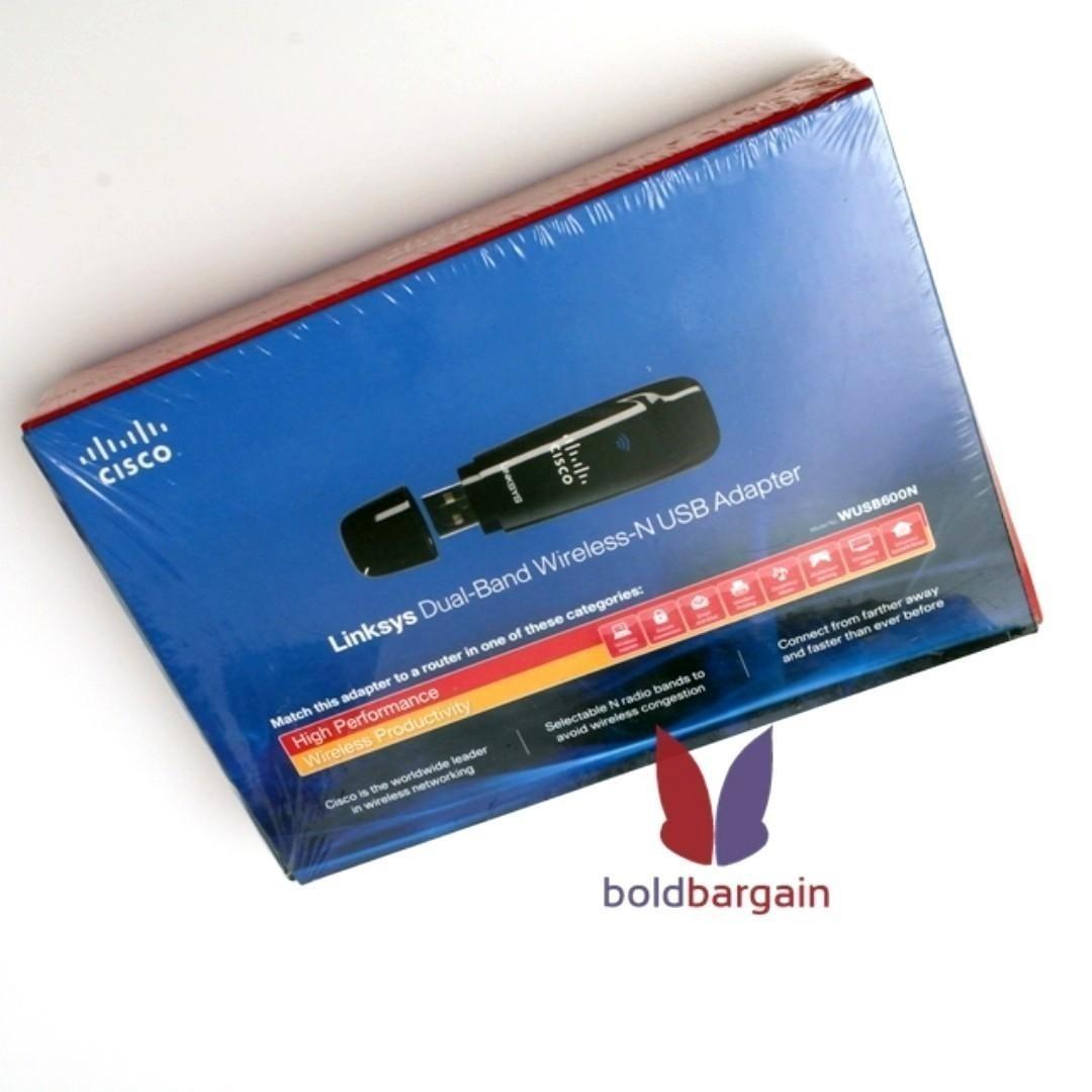 CISCO Linksys WUSB600N Dual Band Wireless-N USB Ultra Fast A B G N ...