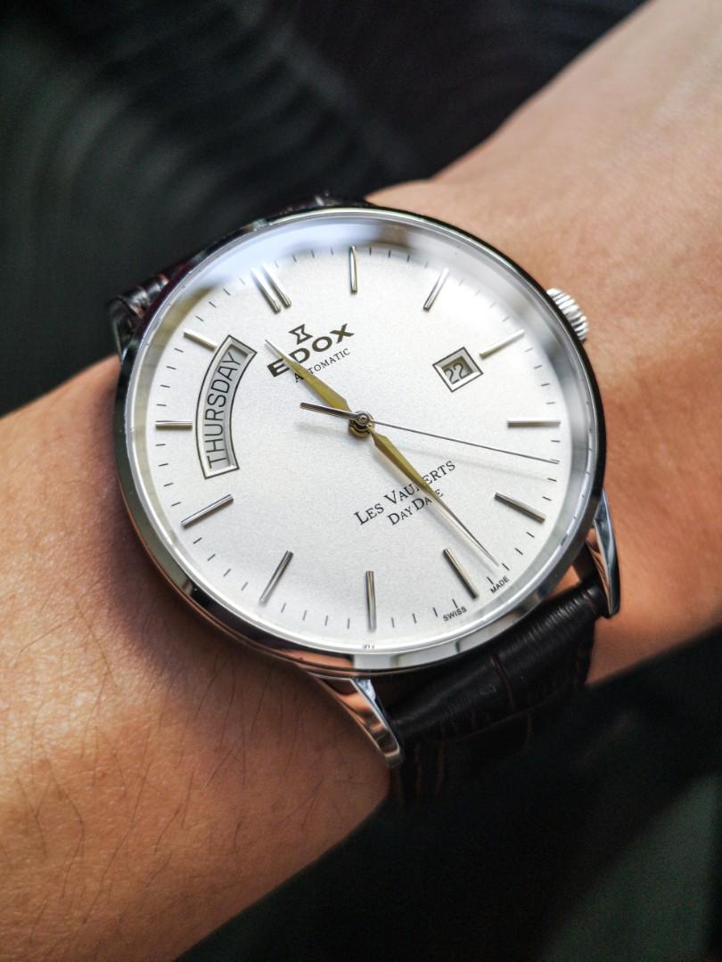 Edox les vauberts day date automatic discount