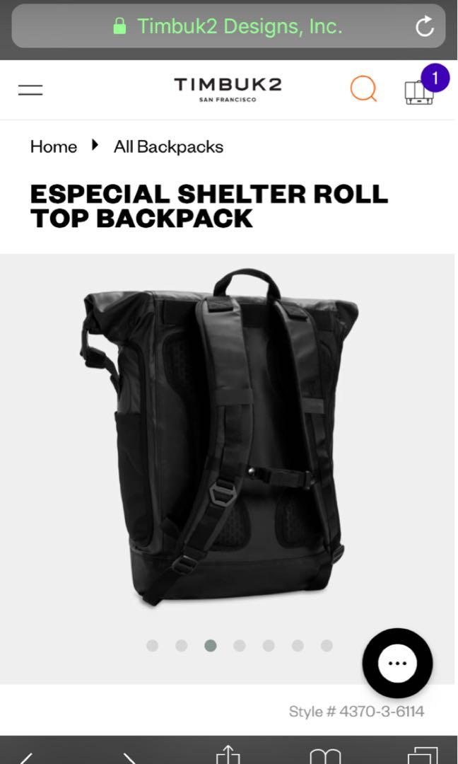 Especial shelter roll top backpack discount