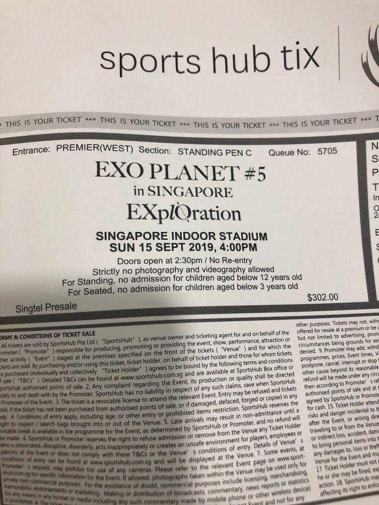 EXO concert ticket (15/9/2019), Hobbies & Toys, Memorabilia