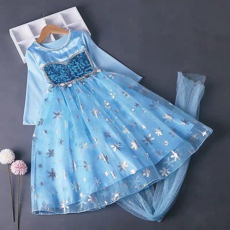 Frozen Elsa Dress Princess Dress Fit For 3 15yrs Old Girl