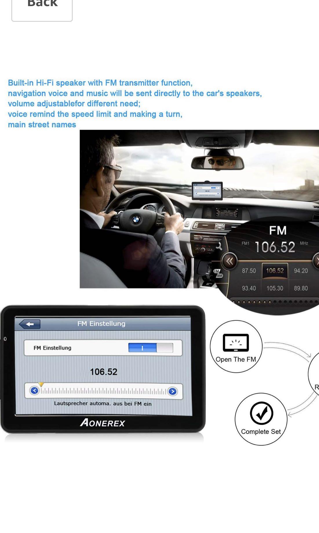 Navitech in Car Dashboard Friction Mount For The Aonerex 7 GPS sat Nav