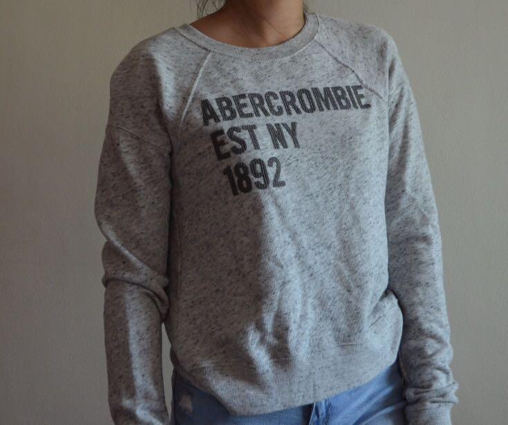 abercrombie and fitch grey sweater