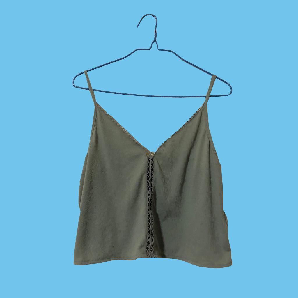 khaki green bralet