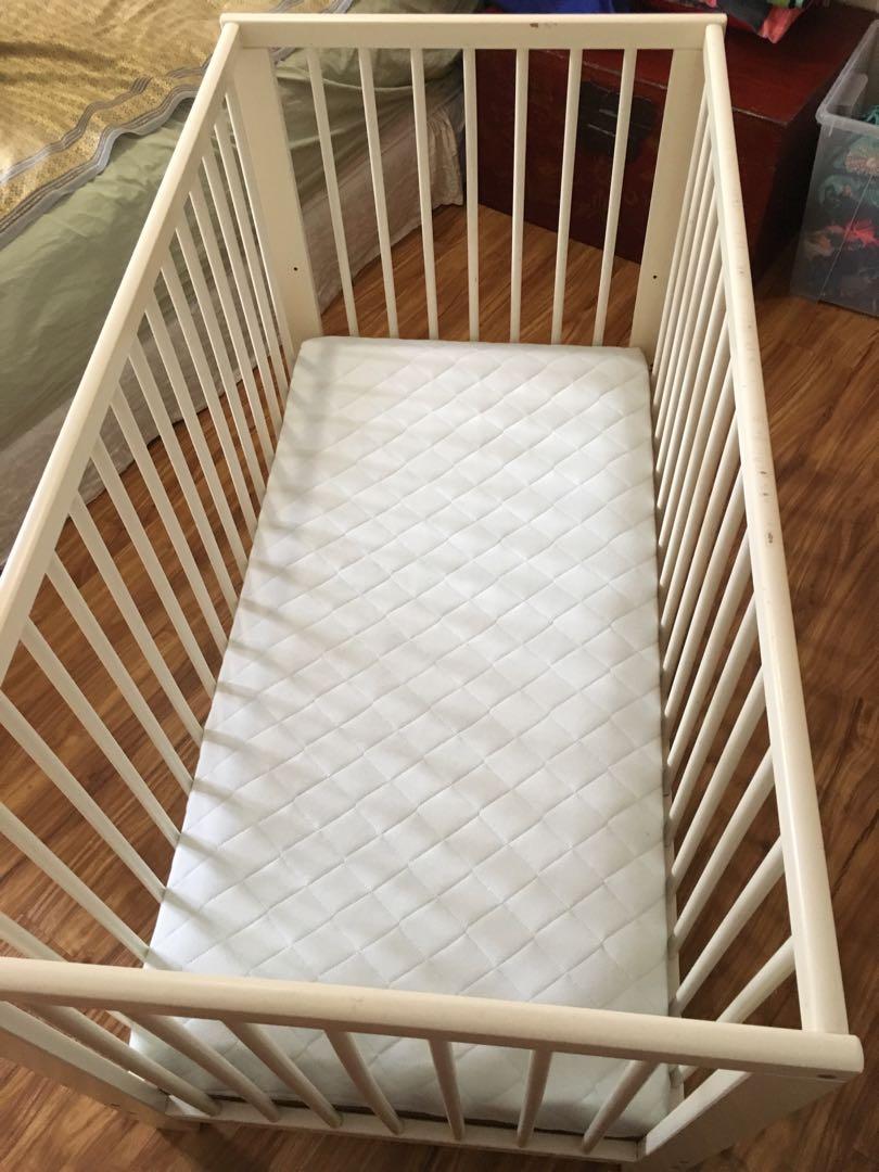 Ikea cot and cot mattress, Babies & Kids, Baby Nursery & Kids Furniture