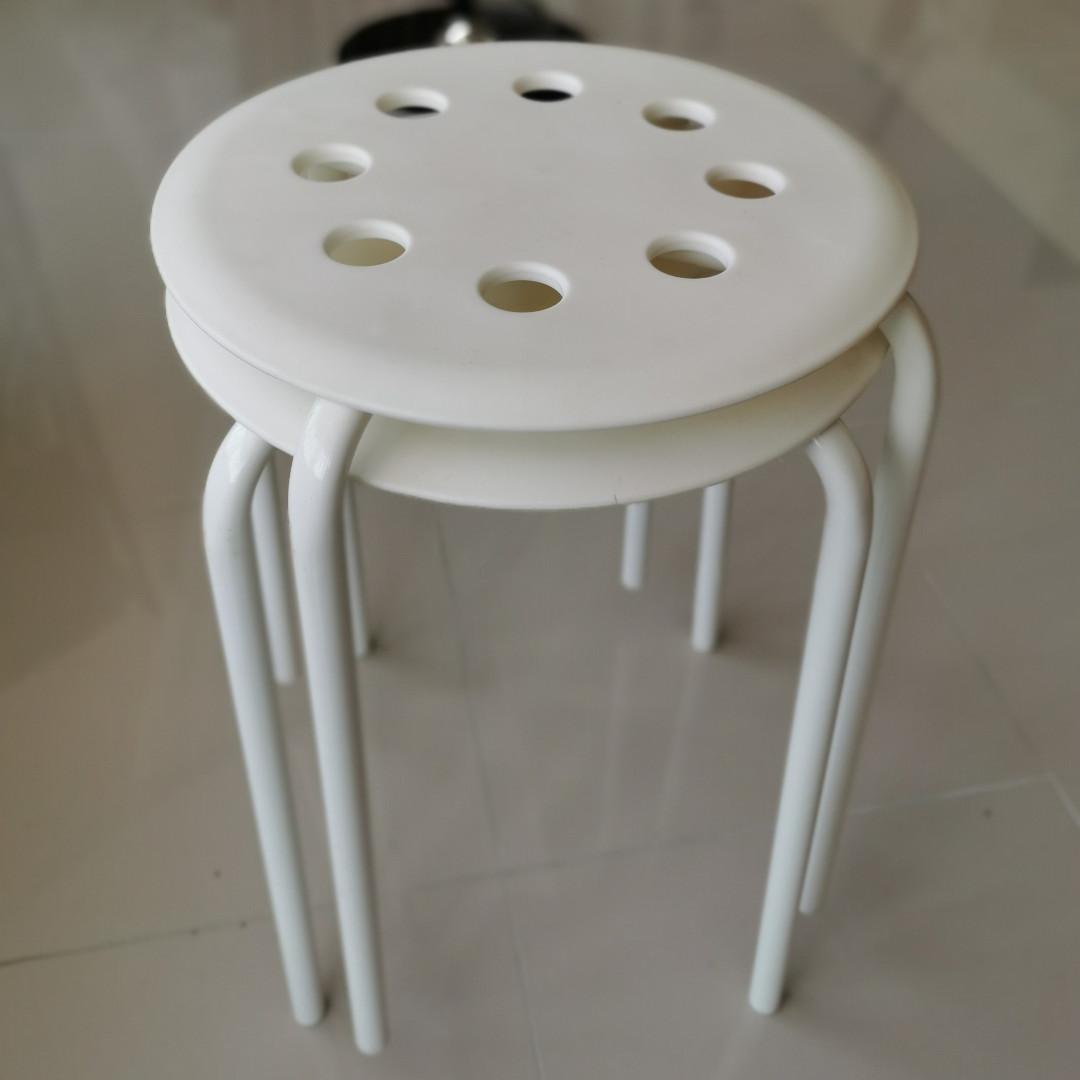 Ikea Marius Stool White Furniture Tables Chairs On Carousell