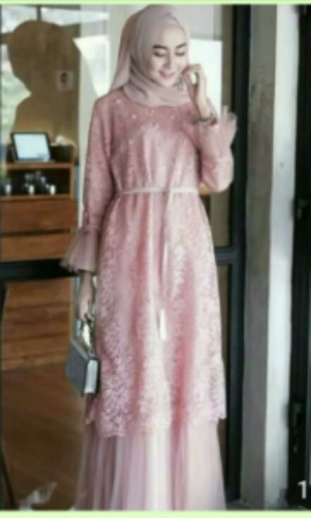 Kebaya Gamis Pink Fesyen Wanita Pakaian Wanita Lainnya Di Carousell
