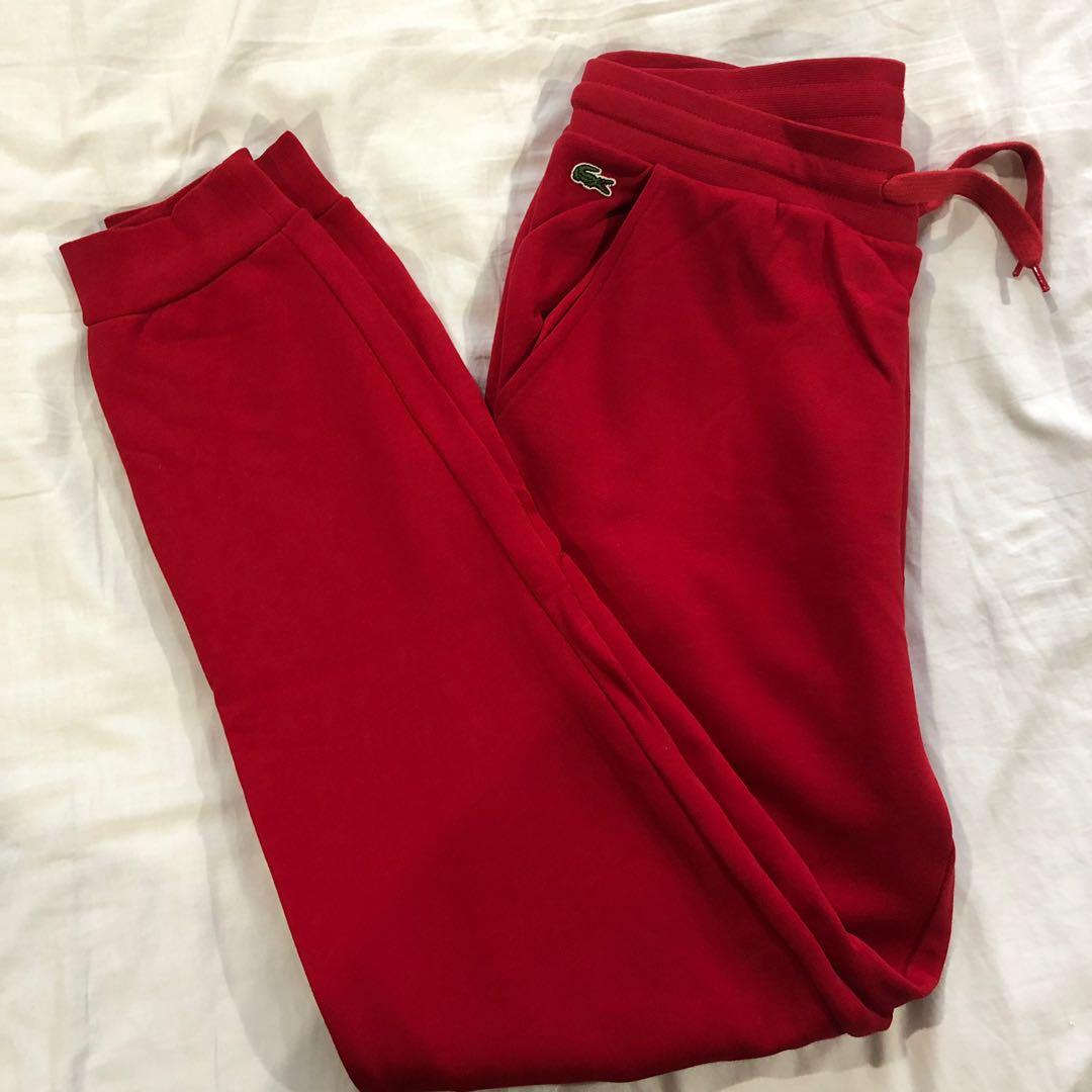 Red outlet lacoste sweatsuit