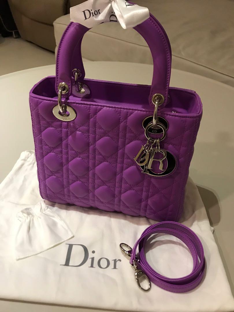 dior purple bag