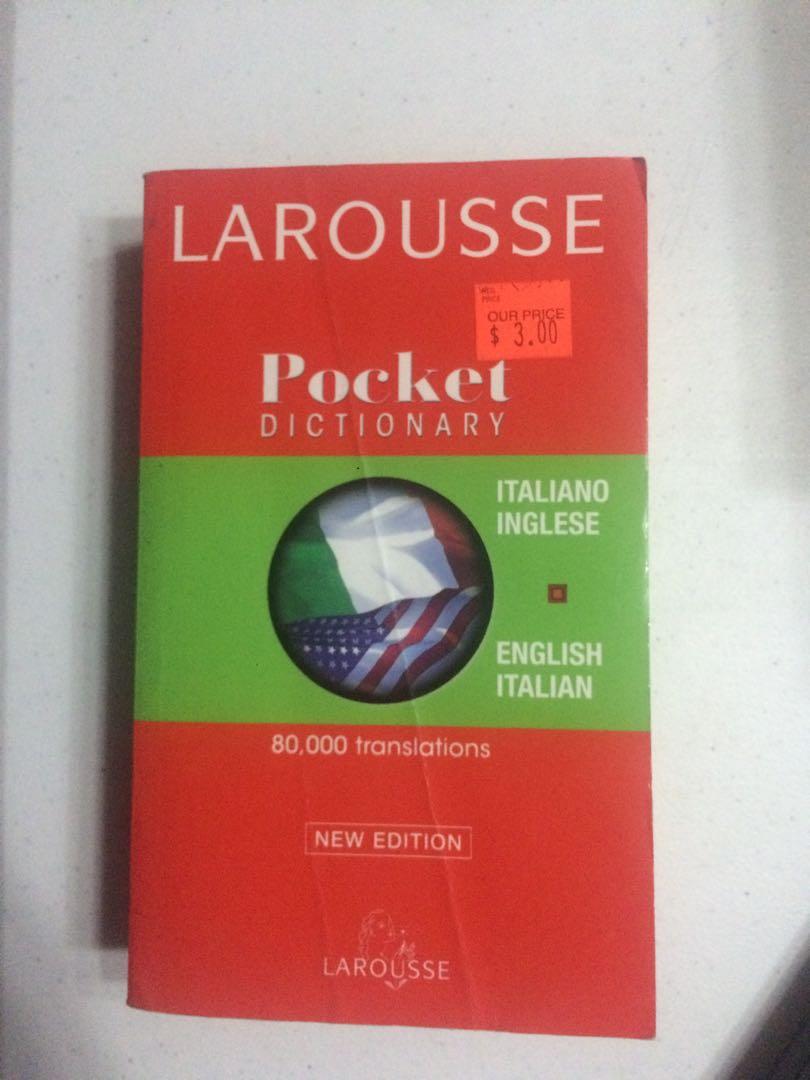 Larousse Italian-English Dictionary (Category: Textbooks) located in Caloocan City. Submitted by jenardcabilao (Listing ID 247356899, Image 1). Description: For those who are learning Italian..
