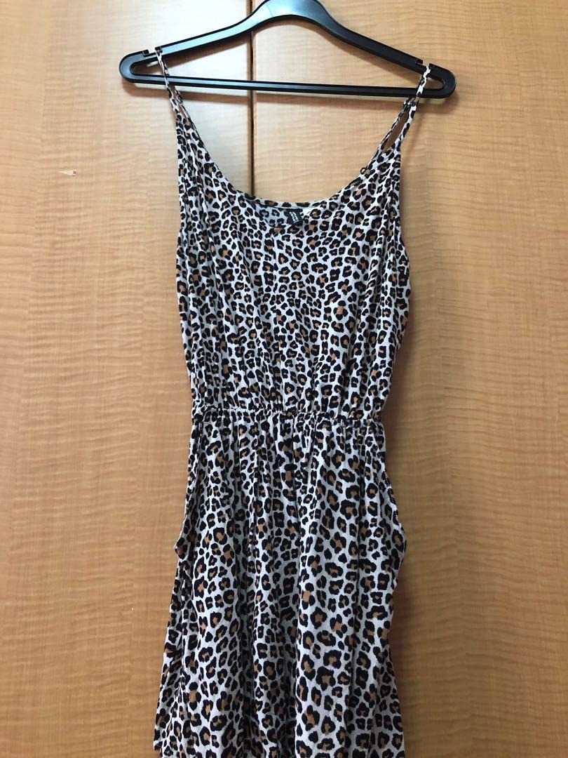 h&m leopard romper