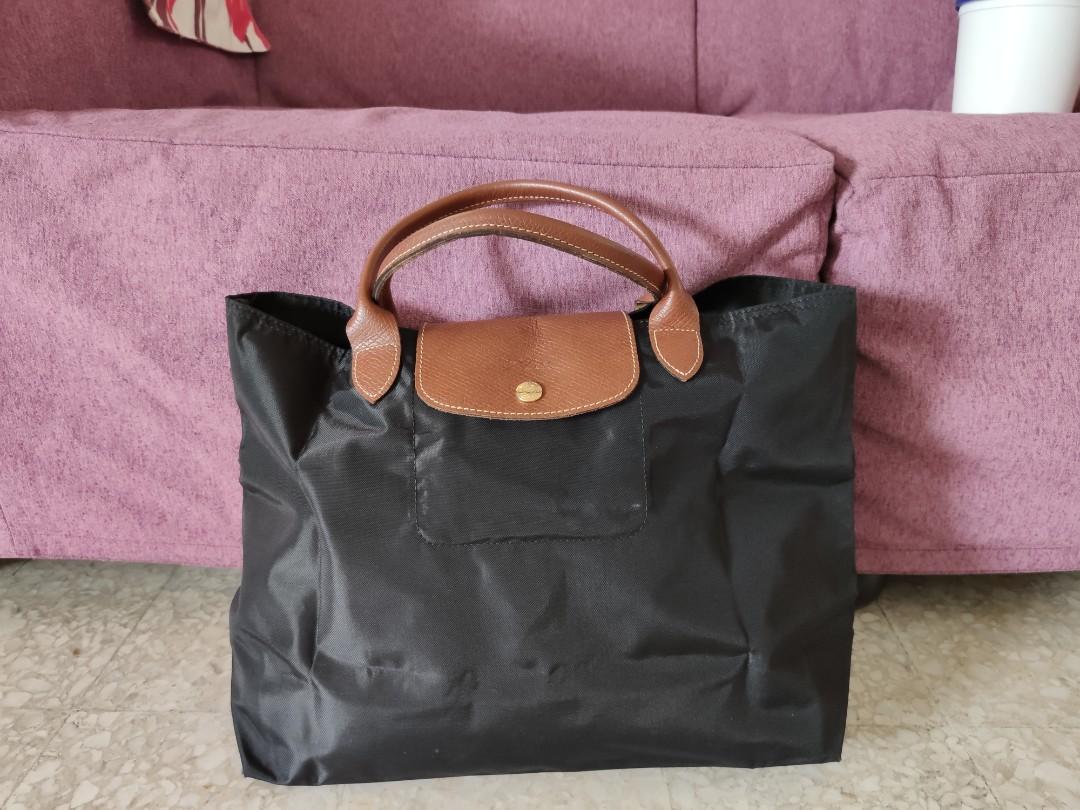 Longchamp Le Pliage Nylon Black document bag No zip