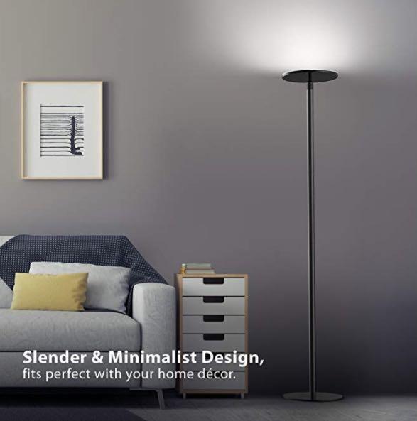 Trond led torchiere floor lamp online dimmable 30w 5500k natural daylight
