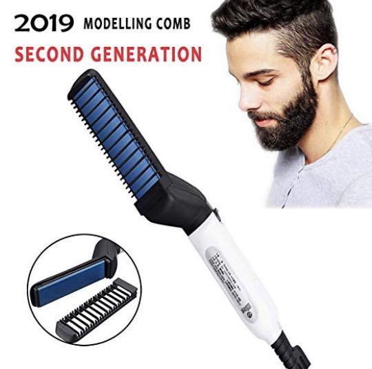M228 Quick Hair Styler for Men MIRUOC Electric Beard Straightener Massage Hair Comb Beard Care Comb Multifunctional Curly Hair Straightening Comb Curler For DIY Flexible Modeling Beauty Personal Care ...