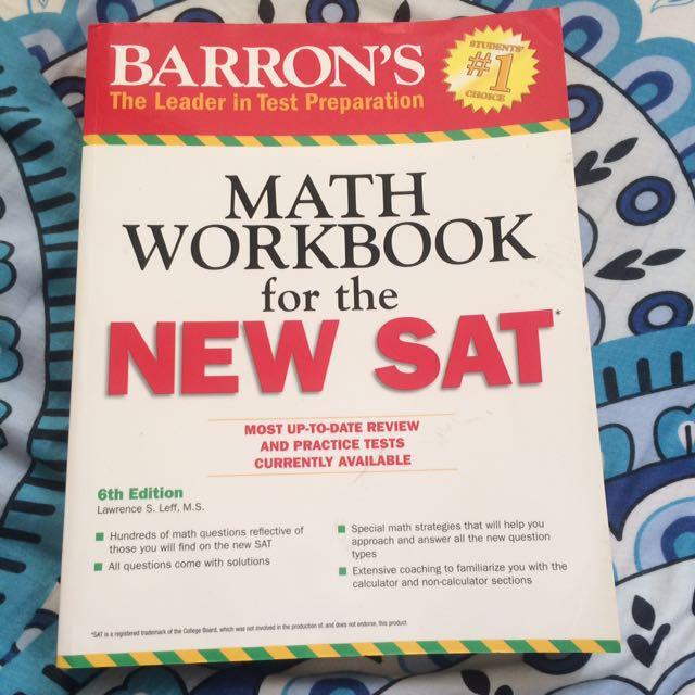 Math Workbook for the New SAT by Lawrence A. Leff, Books & Stationery, Textbooks on Carousell