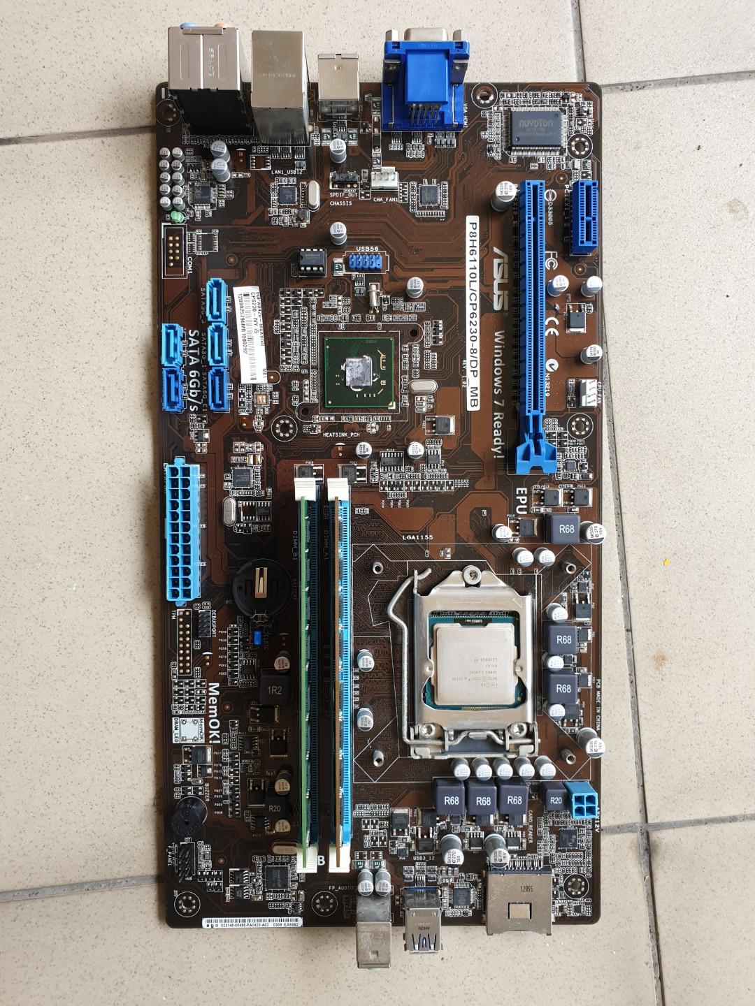 Motherboard With I5 3550p Cpu Electronics Computer Parts