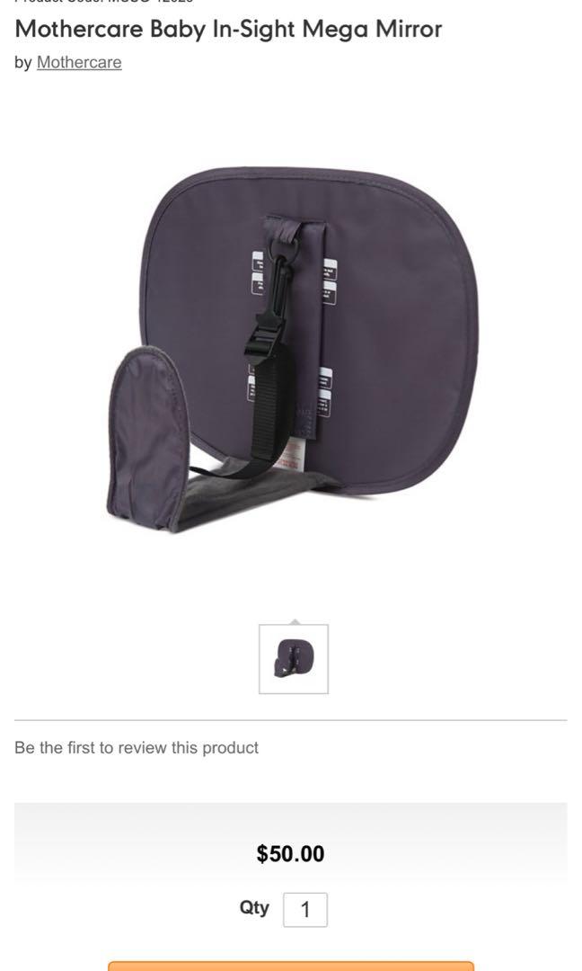 Mothercare Baby In Sight Mega Mirror Car Accessories Accessories on Carousell
