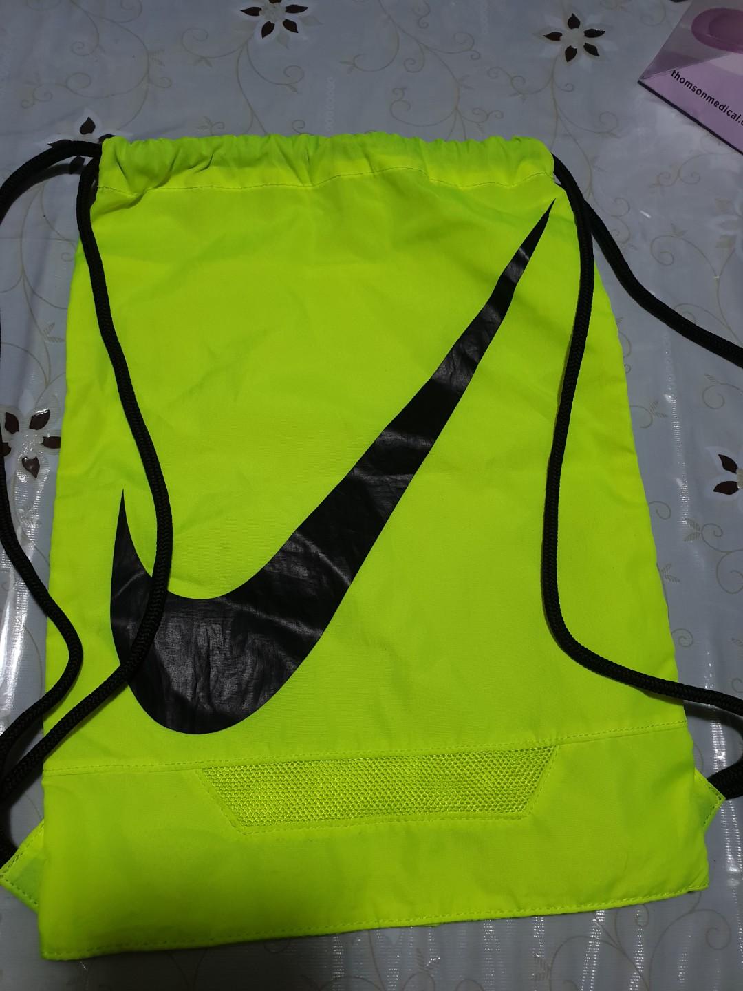 nike drawstring bag green