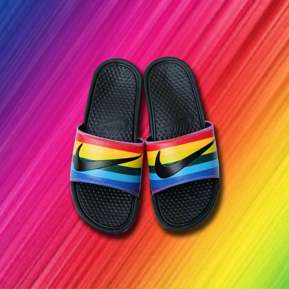 rainbow slides nike