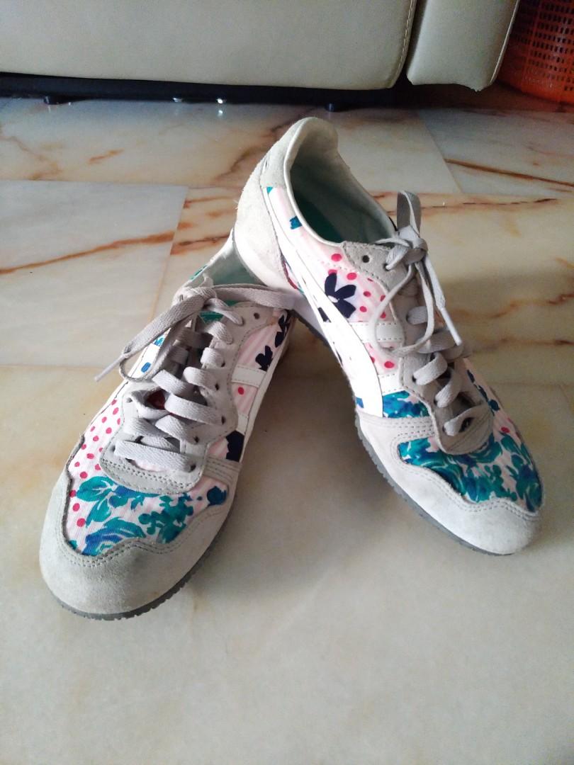 pink floral sneakers