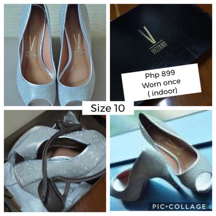 silver pumps size 10