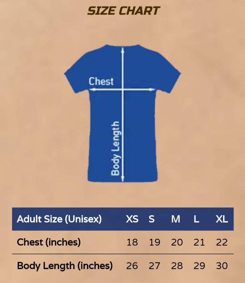 skechers t shirt size chart