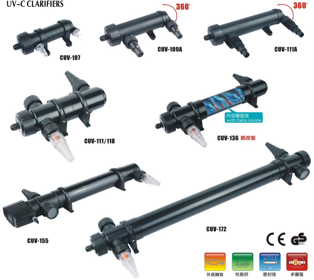 Submersible Inline UV Filter Clarifier with Pump for Aquarium or Pond