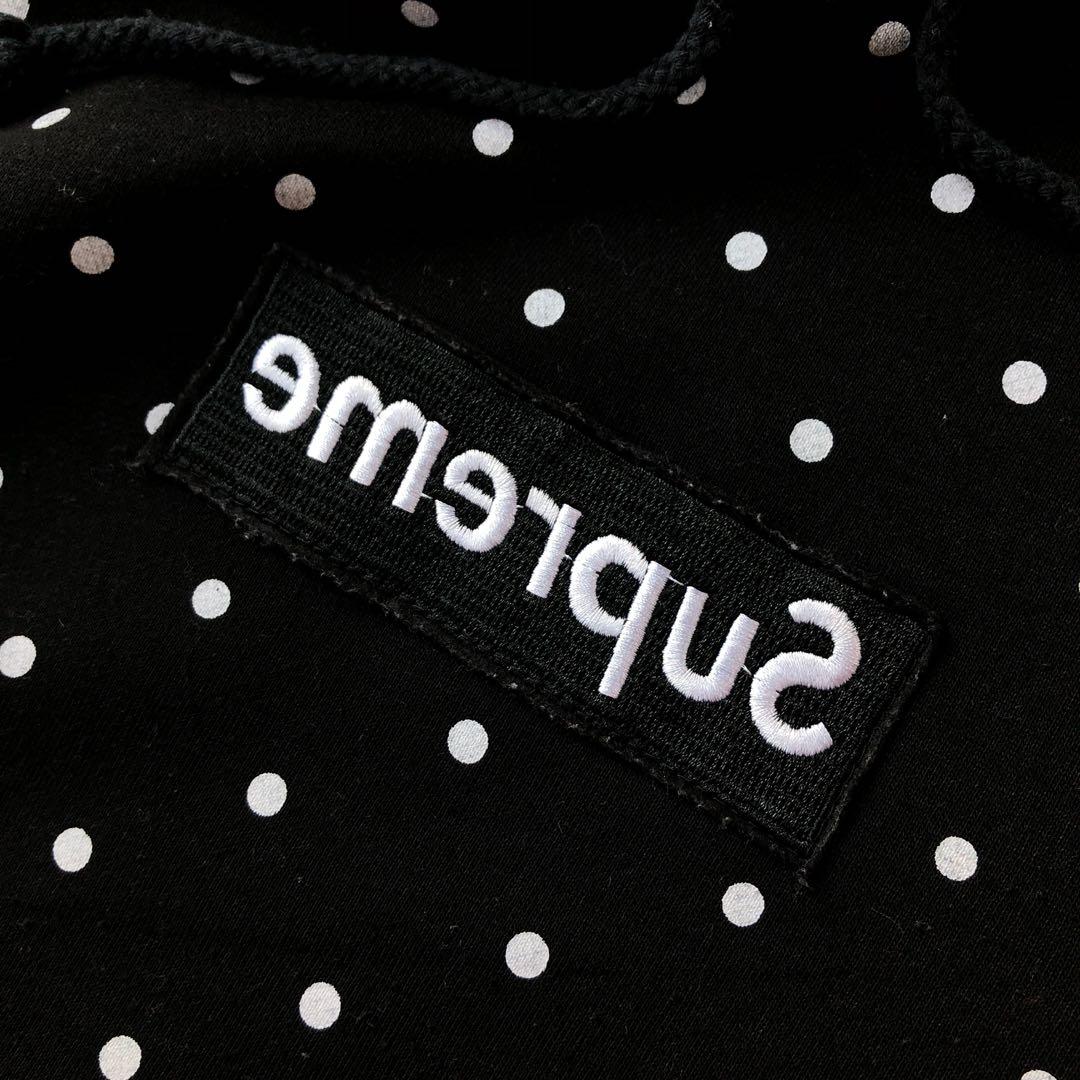 supreme cdg polka dot hoodie