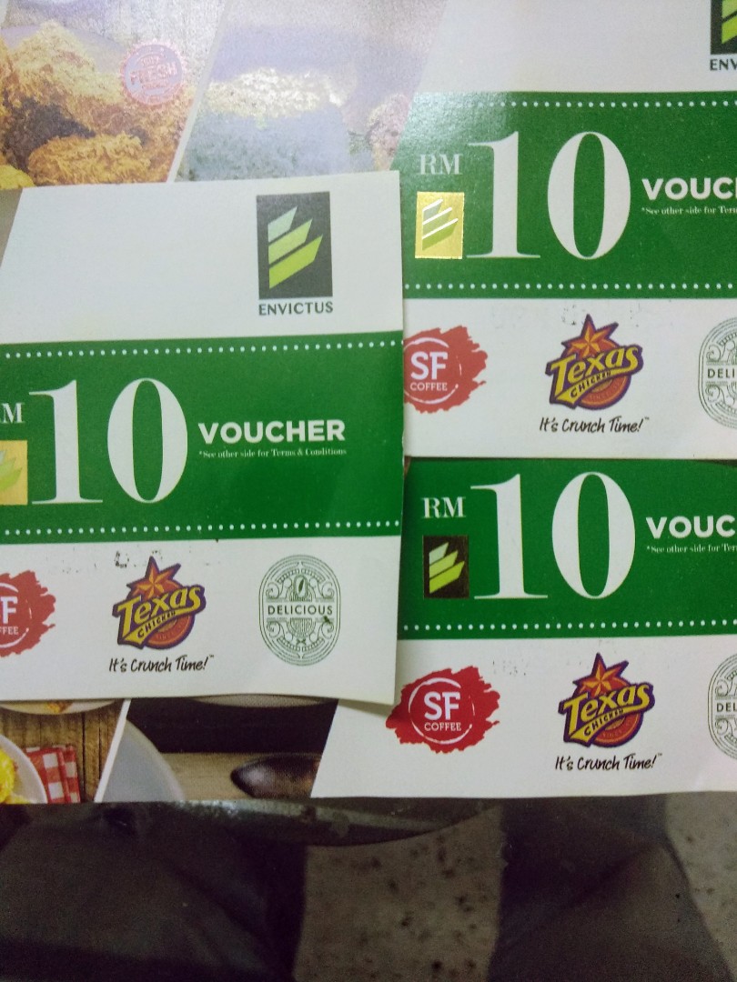Texas Chicken RM30 Voucher, Tickets & Vouchers, Vouchers on Carousell