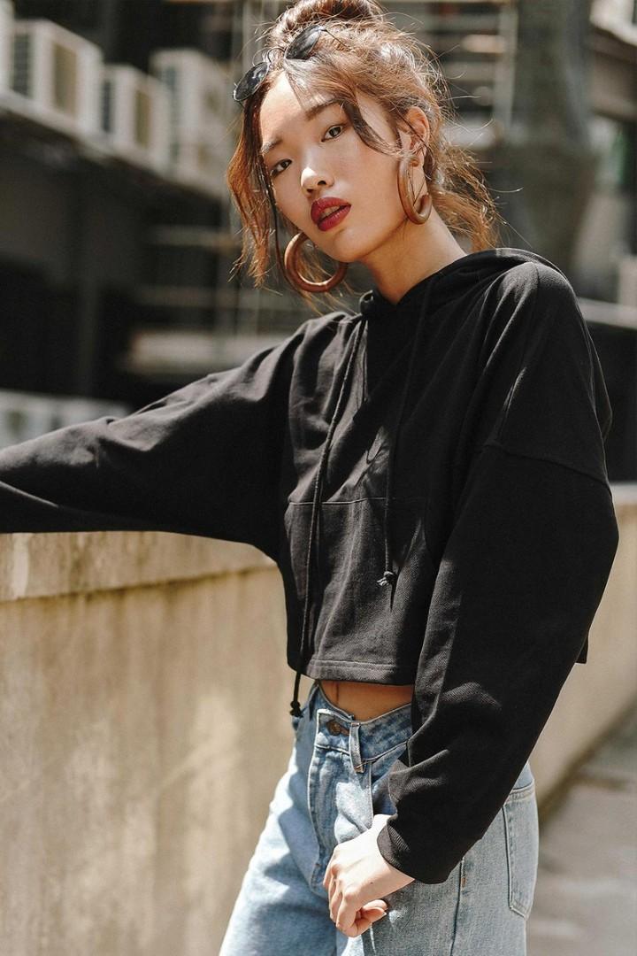 Tommie Hoodie in Black Women s Fashion Tops Other Tops on Carousell