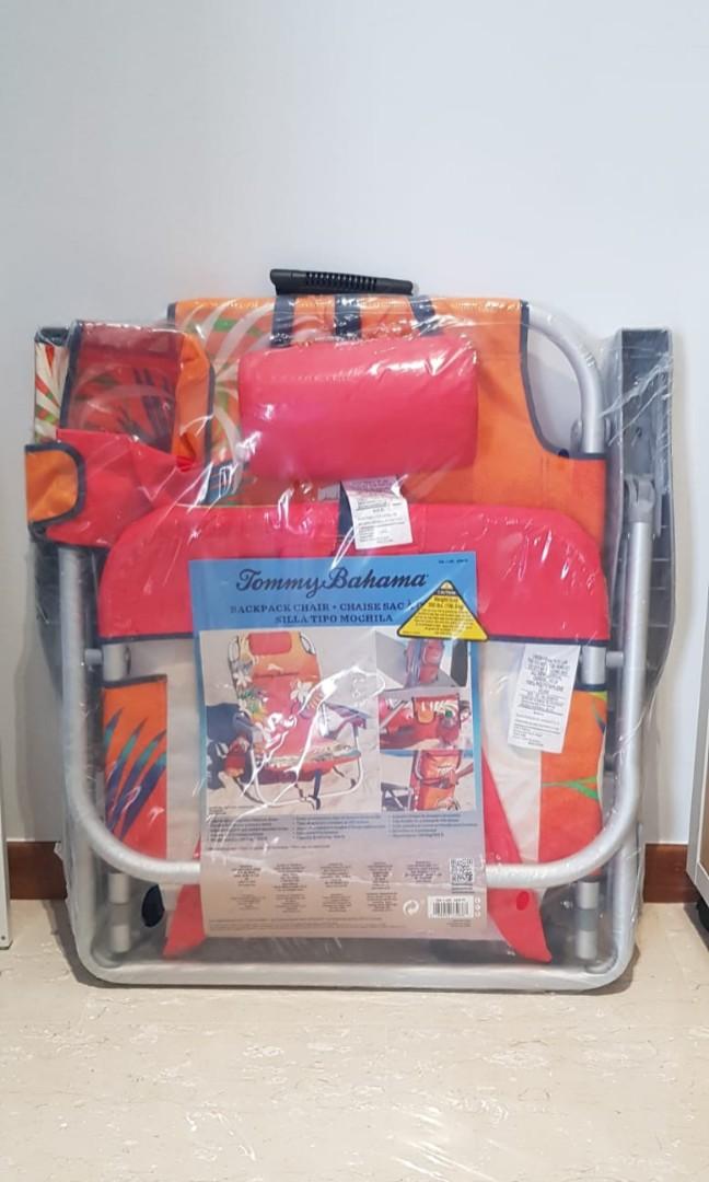 Tommy Bahama Backpack Cooler Chair with Storage Pouch and Towel