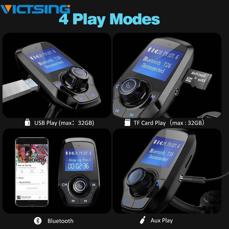 Victsing Bluetooth FM transmitter, Car Accessories, Accessories on