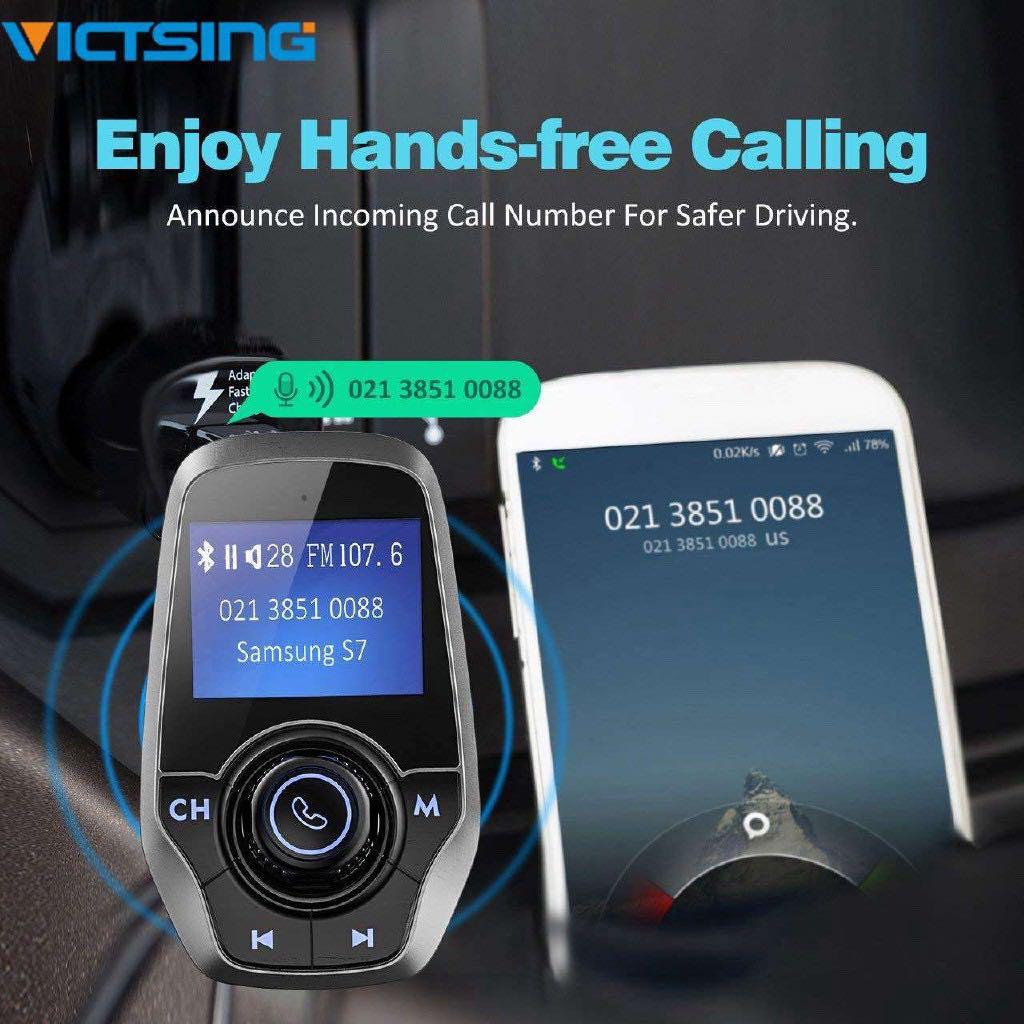 Victsing Bluetooth FM transmitter, Car Accessories, Accessories on
