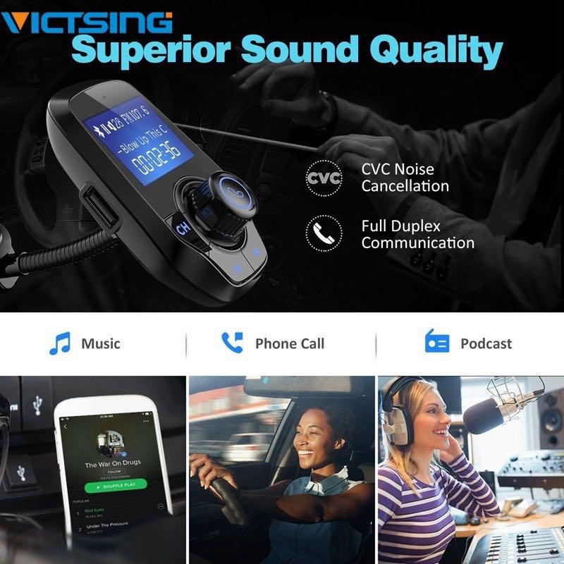 Victsing Bluetooth FM transmitter, Car Accessories, Accessories on
