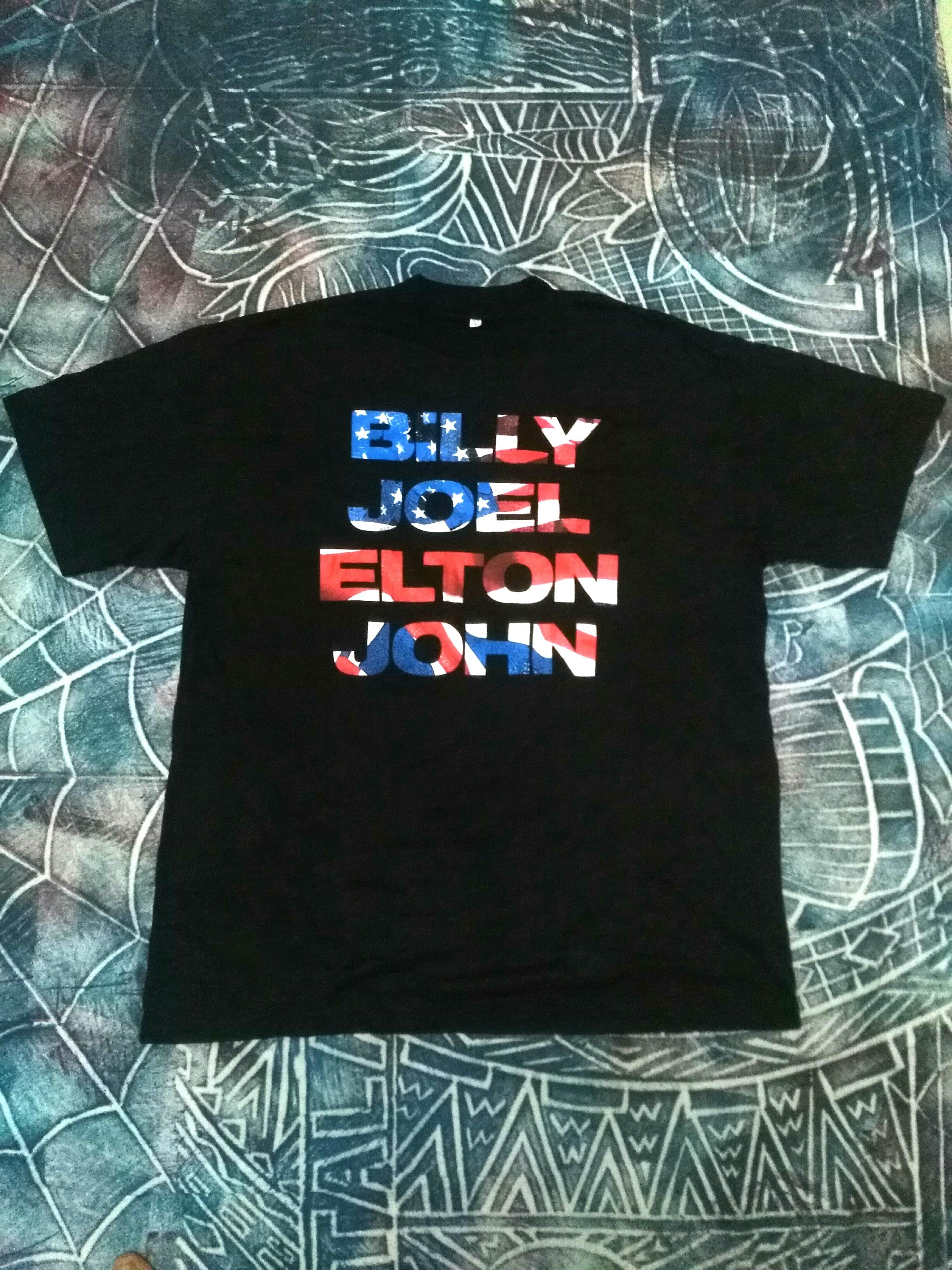 Vintage 90's Billy Joel & Elton John tour tshirt, Men's Fashion, Tops