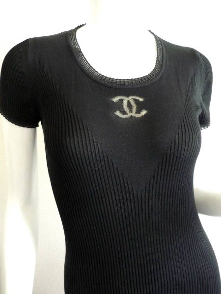 CHANEL Dress Vintage CHANEL Classic CC Logos Double Breasted  Chelsea  Vintage Couture