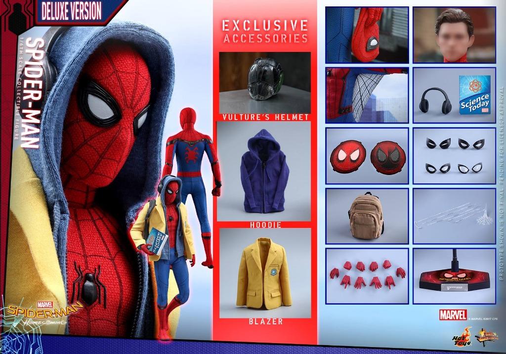 Wtb Hot Toys 1 6 Spiderman Homecoming Deluxe Toys Games Action Figures Collectibles On Carousell