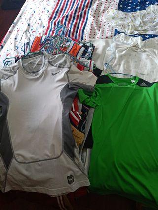 Nike pro combat M adidas techfit L
