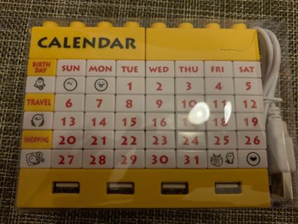 USB hub + calendar