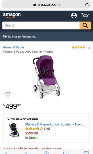 Mamas and Papas Urbo Purple Stroller