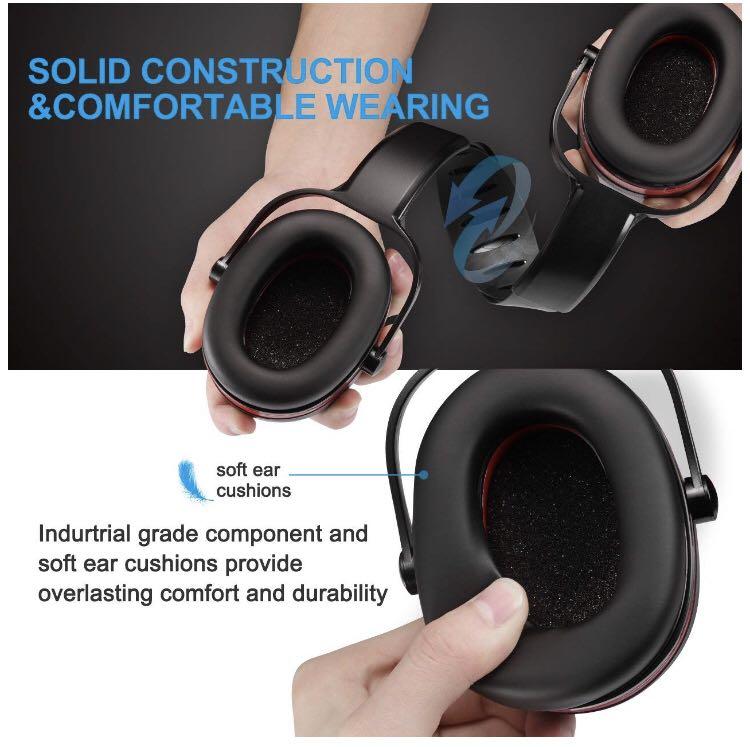 A330 Mpow 044 Ear Defenders Adult with Carrying Bag SNR 36dB Noise Reduction Ear Protectors with Adjustable Headband Double Layers Hearing