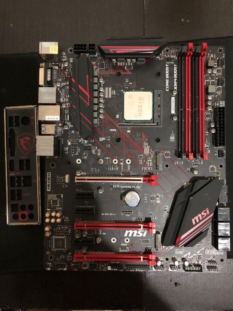 Amd Ryzen 7 2700x With Msi X470 Gaming Plus Electronics Computer Parts Accessories On Carousell