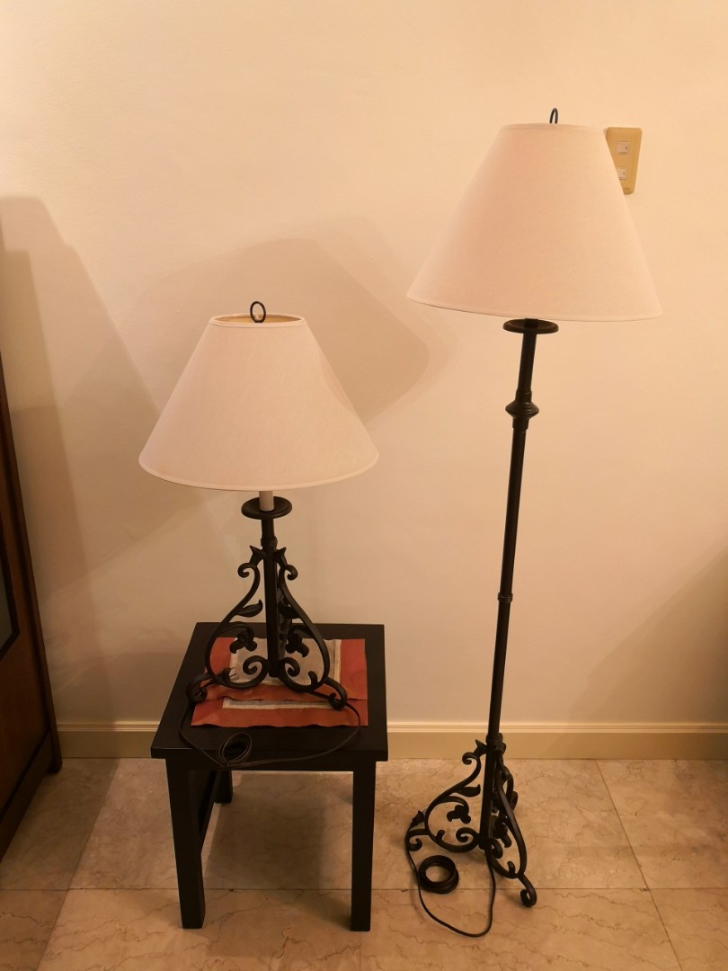 floor and table lamp