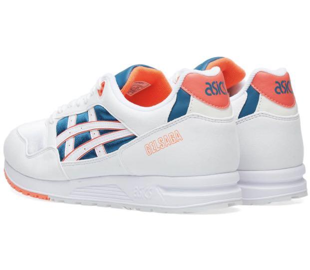 Asics Gel Saga White Flash Coral Men s Fashion Footwear Sneakers on Carousell
