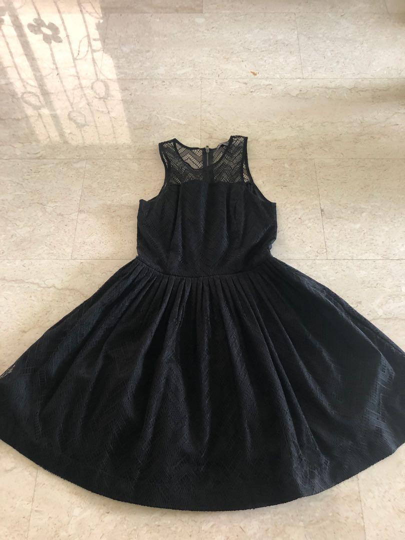 Armani Exchange little black lace dress 