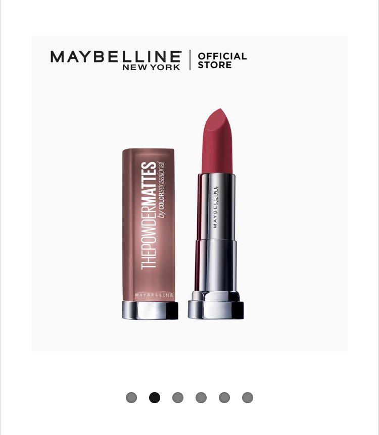 Maybelline New York Color Sensational Powder Matte Metallic Lipstick - Long-Lasting, Rose Scent, Full Size .0.2 Fl Oz