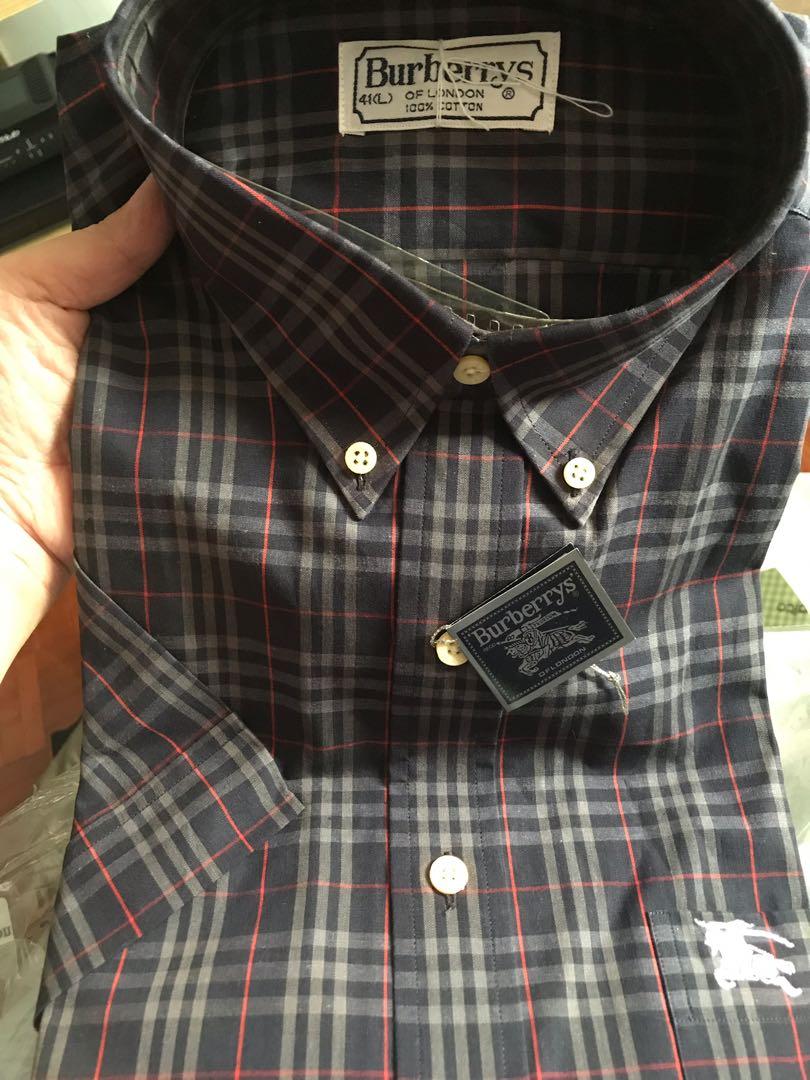 Burberry Men Short Sleeve Shirt Size L Big Size Men S Fashion Clothes Tops On Carousell
